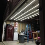 Garage Door open with Lights on